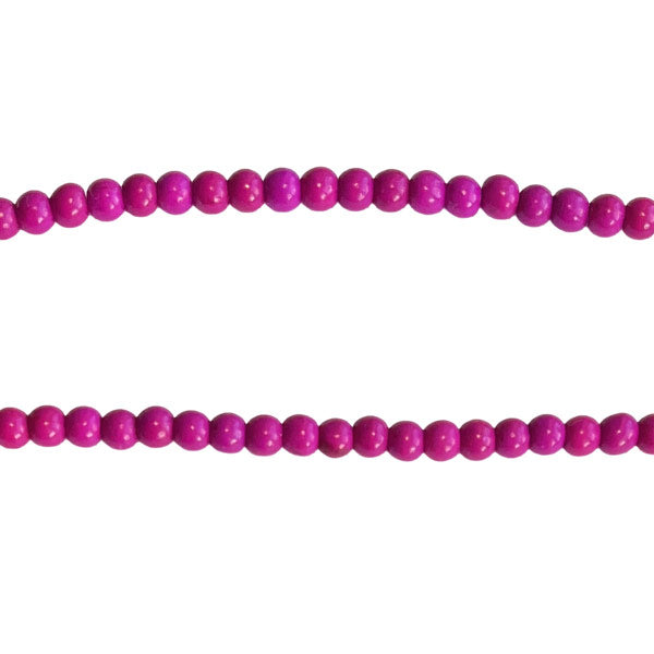 Streng van violet roze magnesite kralen. Met deze prachtige halfedelsteen kralen snoer maak je zelf de leukste kettinkjes en armbanden.
