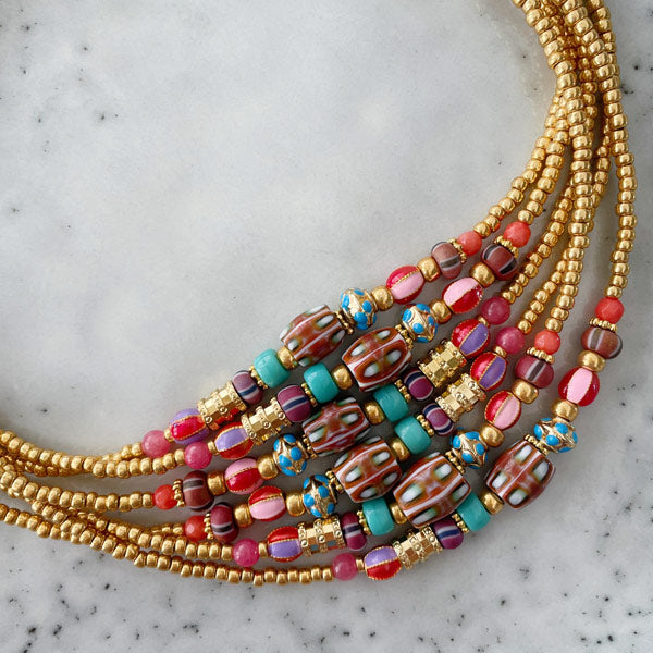 Necklace Bohemian beads