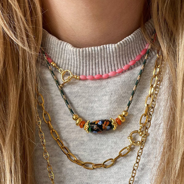 Necklace Bamboo Coral Pink | BEADIES – Beadies