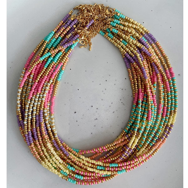 Necklace Beads Miyuki Seed Beads Pastel Gold