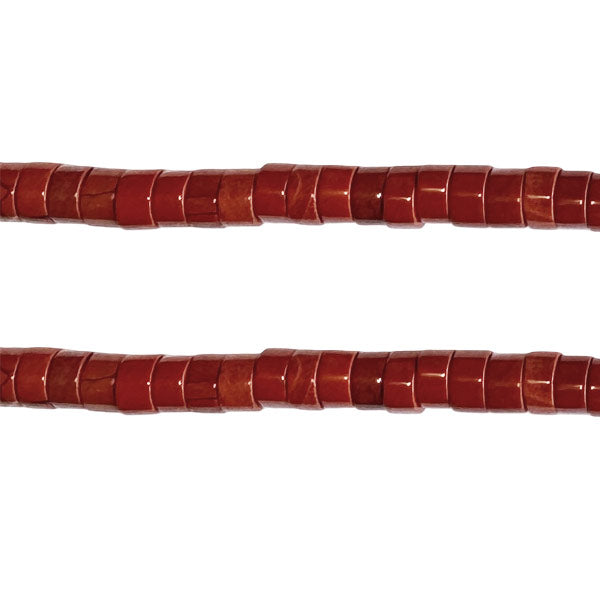 Bruin schijfje van halfedelsteen jasper. Deze spacer kraal leent zich goed voor de&nbsp; armbanden en kettingen trends van het moment.