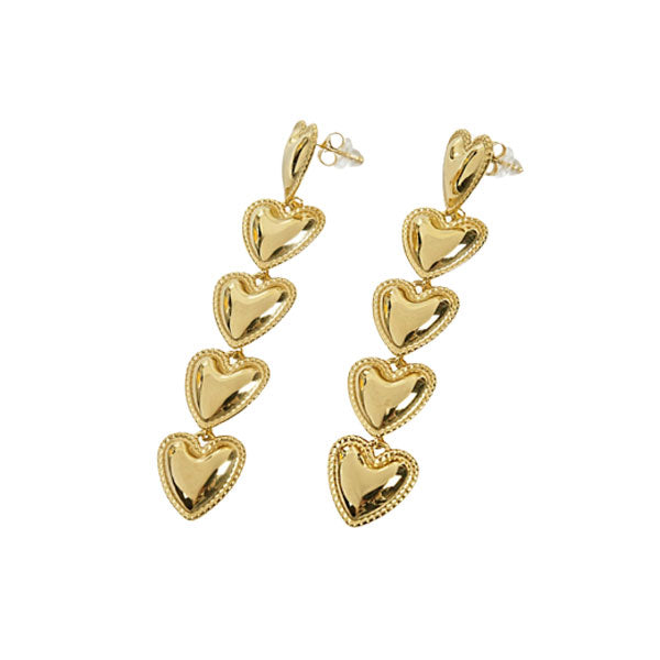 Oorbellen gouden hartjes | BEADIES – Beadies