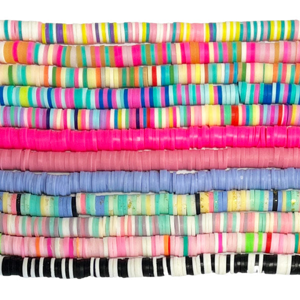 kleurrijke strengen met katsuki disc kralen van 6mm waarmee je makkelijk de leukste sieraden voor de zomer maakt. In heel veel mooie kleuren mixen zoals roze, turkoois, lila, geel, groen, blauw, pastel en goud.