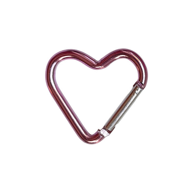 Lichtroze hart sluiting waar je makkelijk en snel de bagcharms en sleutelhangers aan kunt hangen. 
