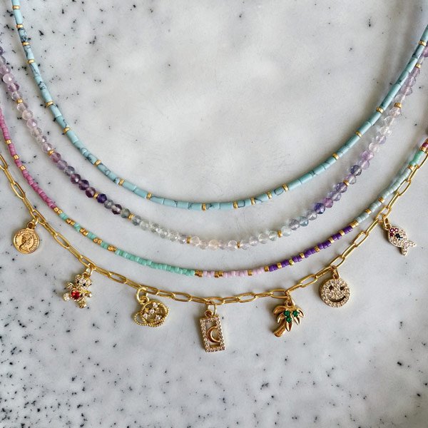 Link chain charms Gold – Beadies - Main Image