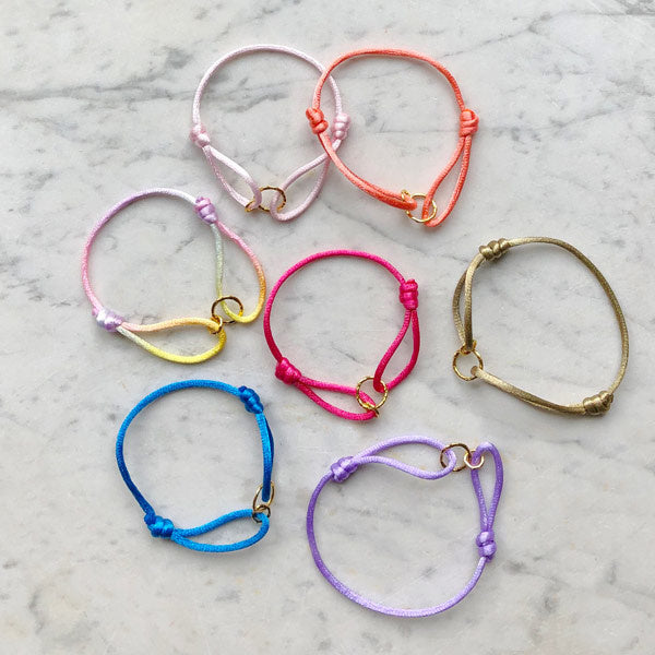 Satin cord Burgundy cartier knot