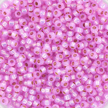 Miyuki Rocailles 11/0 Silverlined hot pink