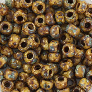Miyuki Rocailles 6/0 Opaque picasso bruin