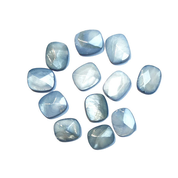 rechthoekige facet geslepen lichtblauwe kralen om sieraden mee te maken