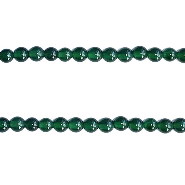 een snoer van groene jade kralen om zelf een ketting of armband van te maken