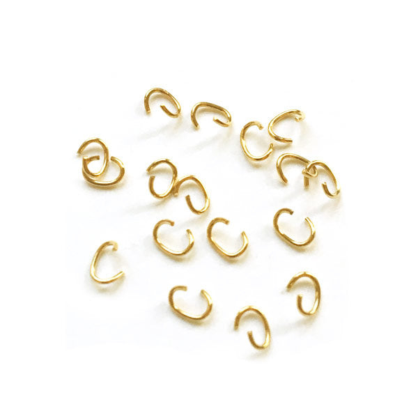 Mini bevestigings ringetjes 3mm ovaal goud