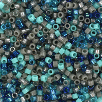 Miyuki Delica Carribian Mix blauw 2mm